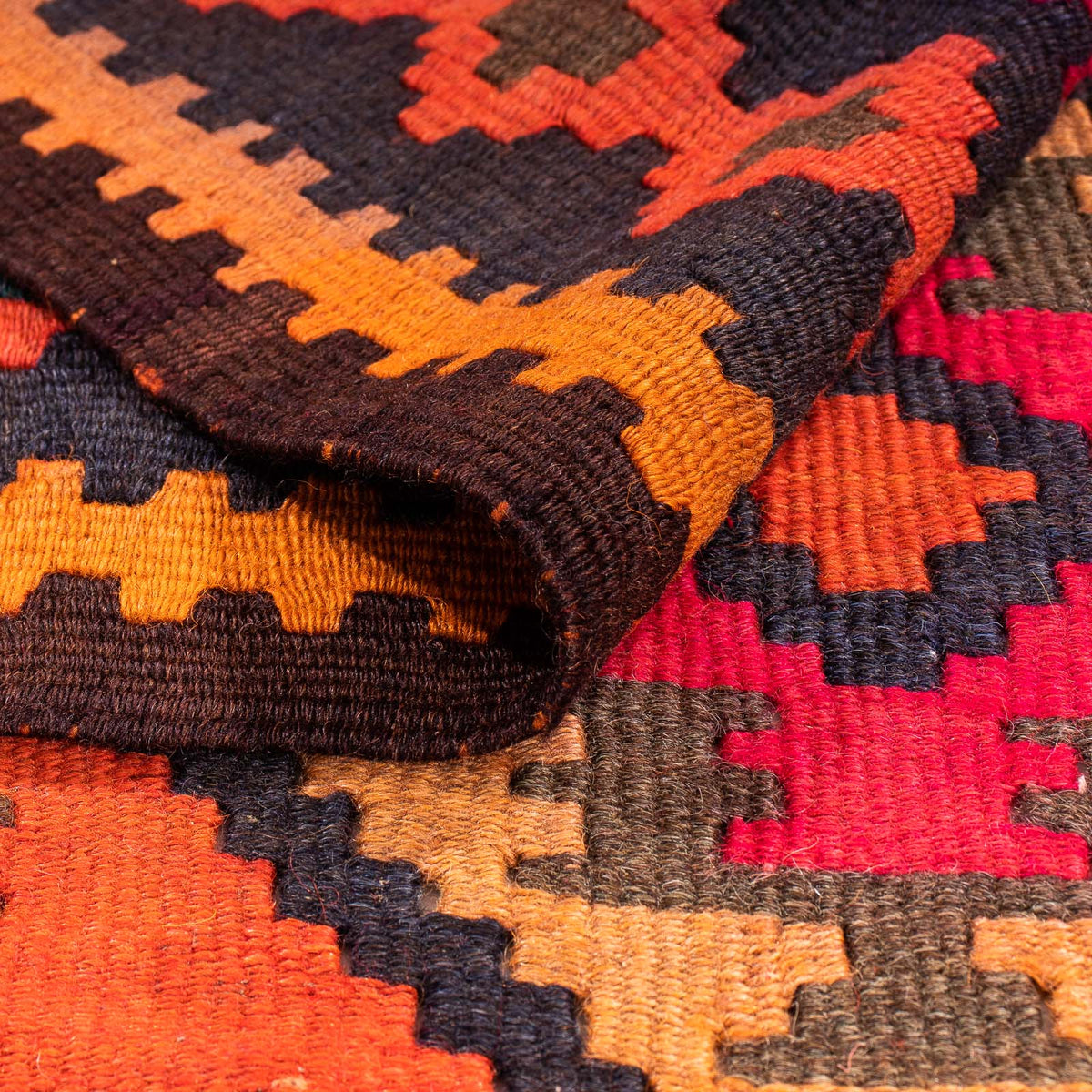 Biegacz Dywan Kelim - Stary - 225 x 150 cm - wielokolorowy