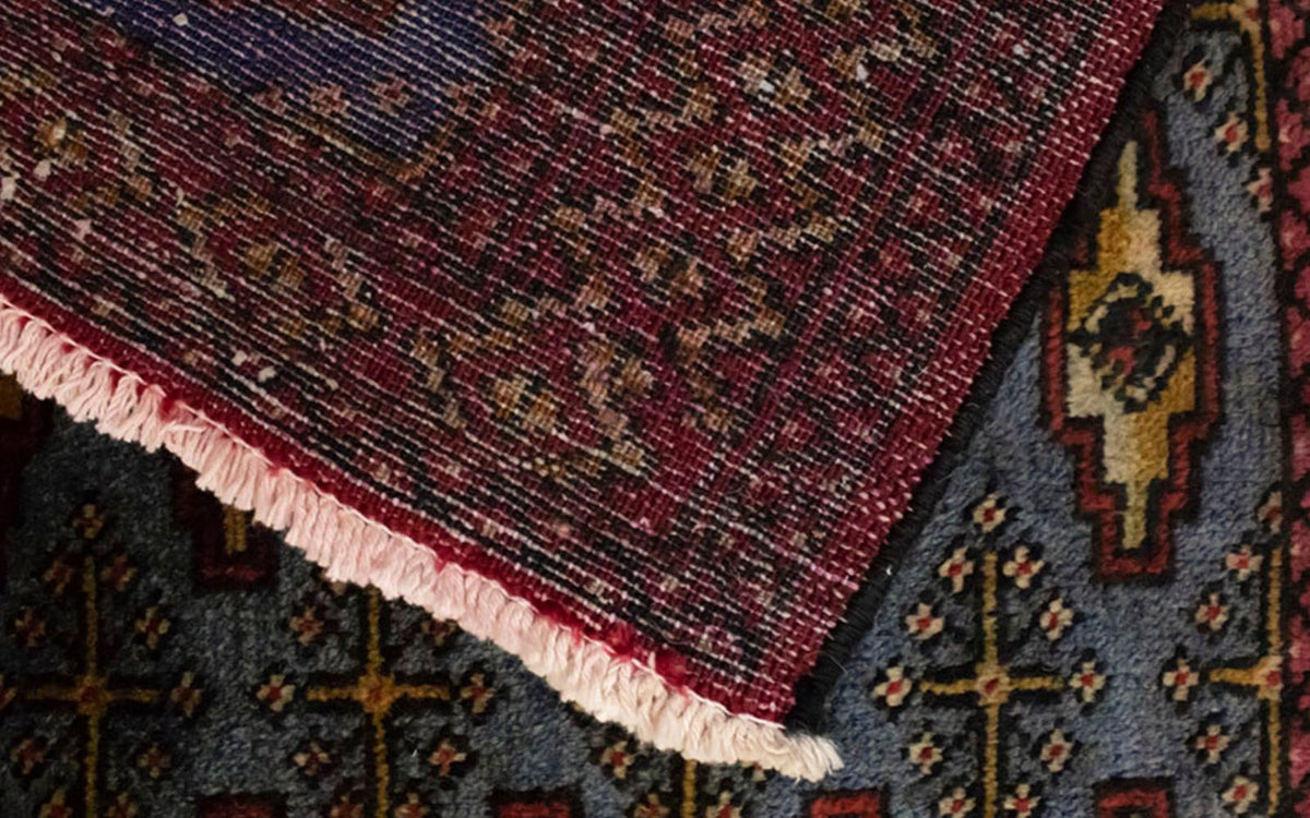 Dywan turkmeński - 130 x 60 cm - niebieski