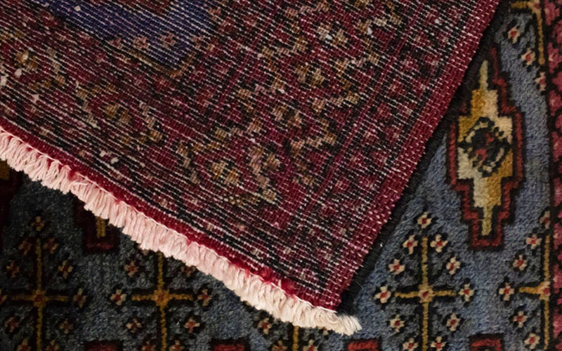 Dywan turkmeński - 130 x 60 cm - niebieski