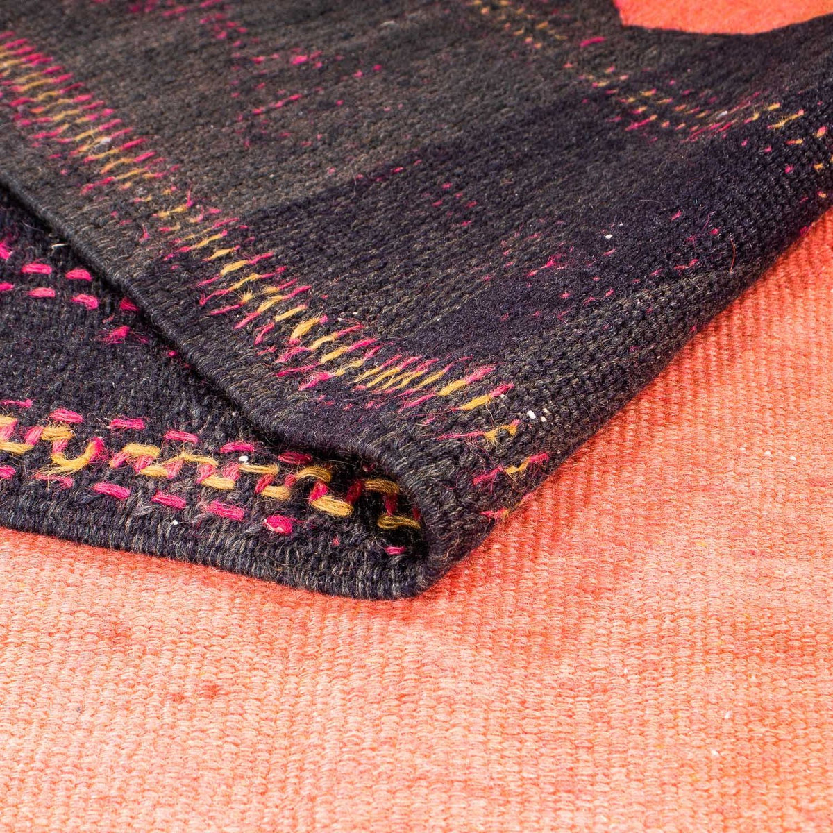 Biegacz Dywan Kelim - Stary - 360 x 145 cm - wielokolorowy