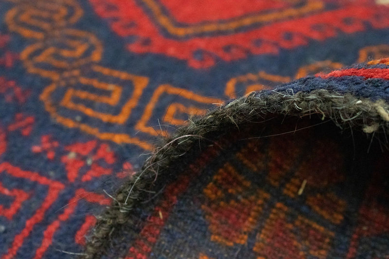 Dywan beludżycki - 137 x 81 cm - niebieski