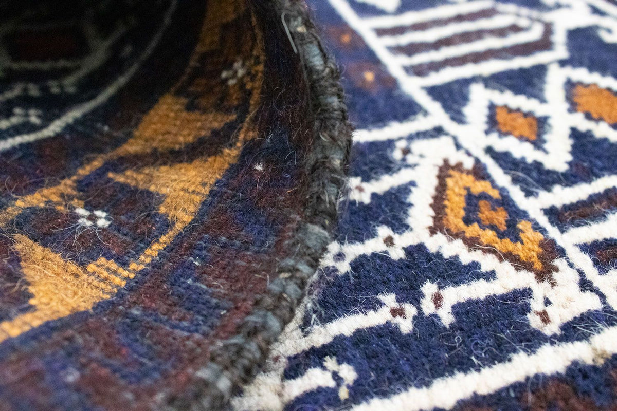 Dywan beludżycki - 110 x 69 cm - niebieski