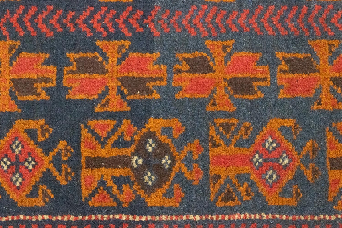 Dywan beludżycki - 133 x 83 cm - niebieski