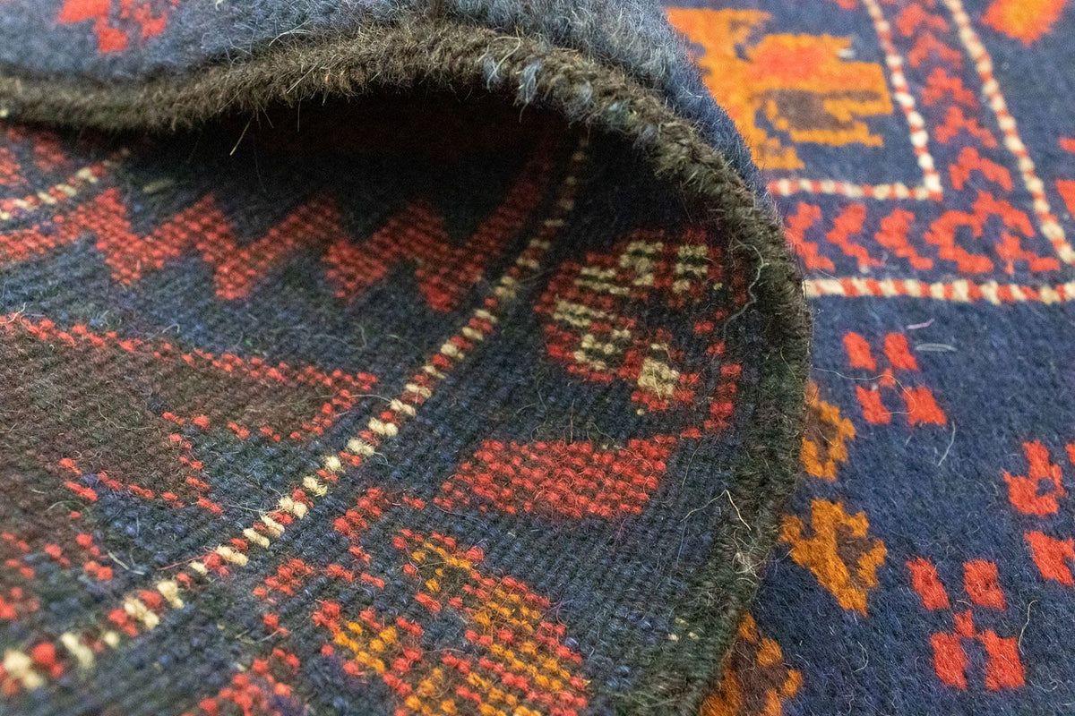 Dywan beludżycki - 133 x 83 cm - niebieski