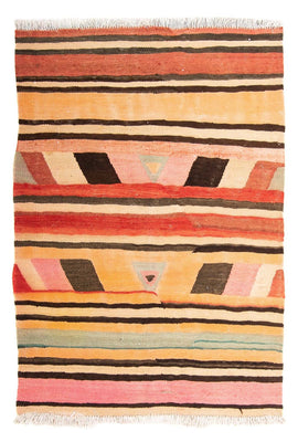 Dywan Kelim - Stary - 150 x 116 cm - wielokolorowy