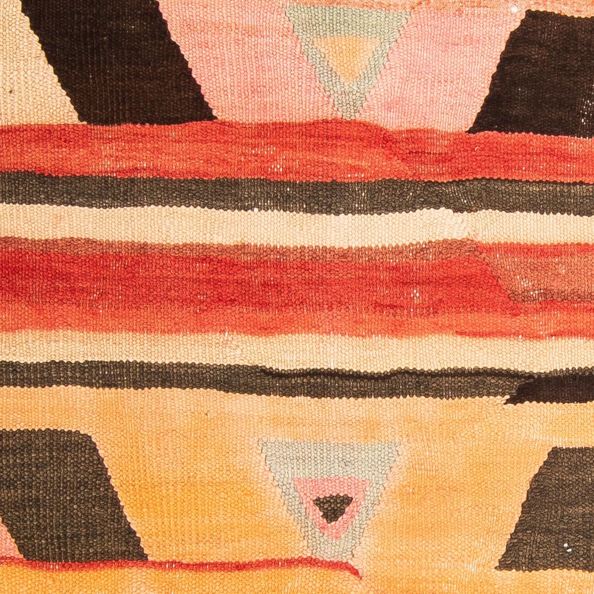 Dywan Kelim - Stary - 150 x 116 cm - wielokolorowy