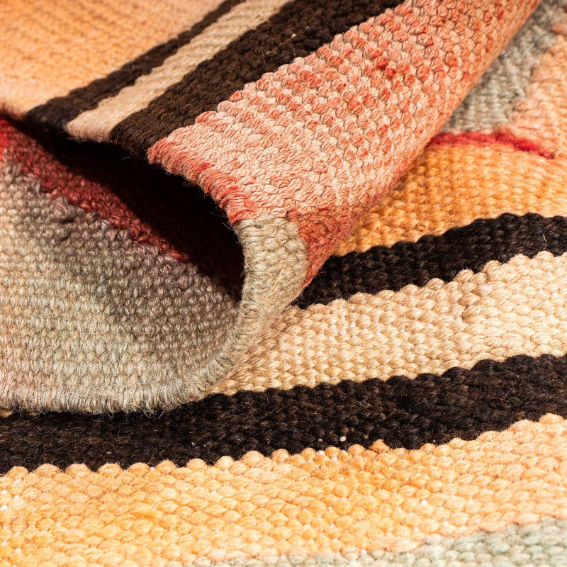 Dywan Kelim - Stary - 150 x 116 cm - wielokolorowy