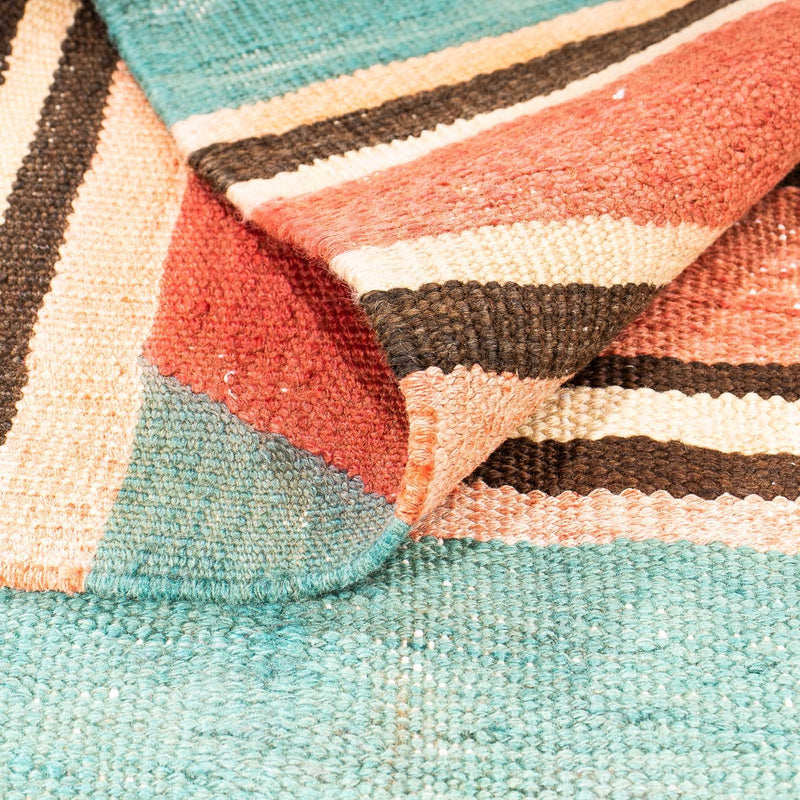 Dywan Kelim - Stary - 160 x 120 cm - wielokolorowy