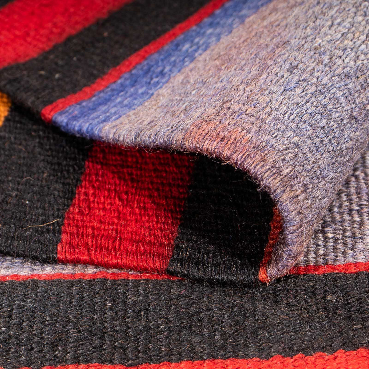 Dywan Kelim - Stary - 160 x 100 cm - wielokolorowy