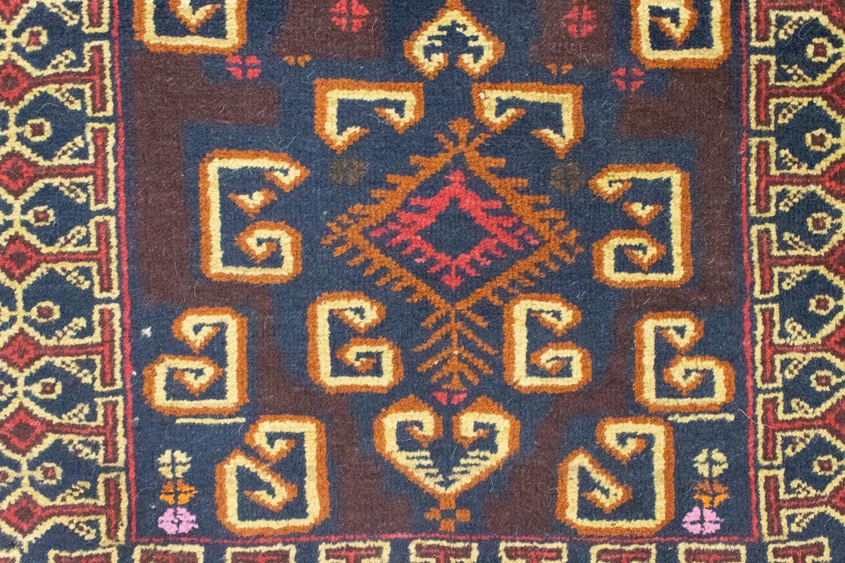 Dywan beludżycki - 130 x 80 cm - niebieski