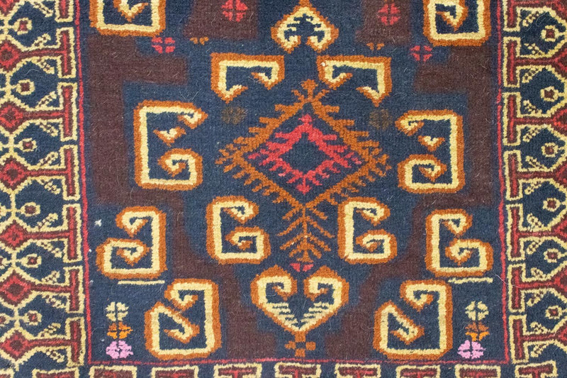 Dywan beludżycki - 130 x 80 cm - niebieski