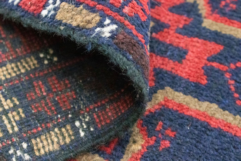 Dywan beludżycki - 127 x 77 cm - niebieski