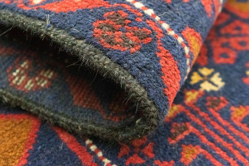 Dywan beludżycki - 135 x 81 cm - niebieski