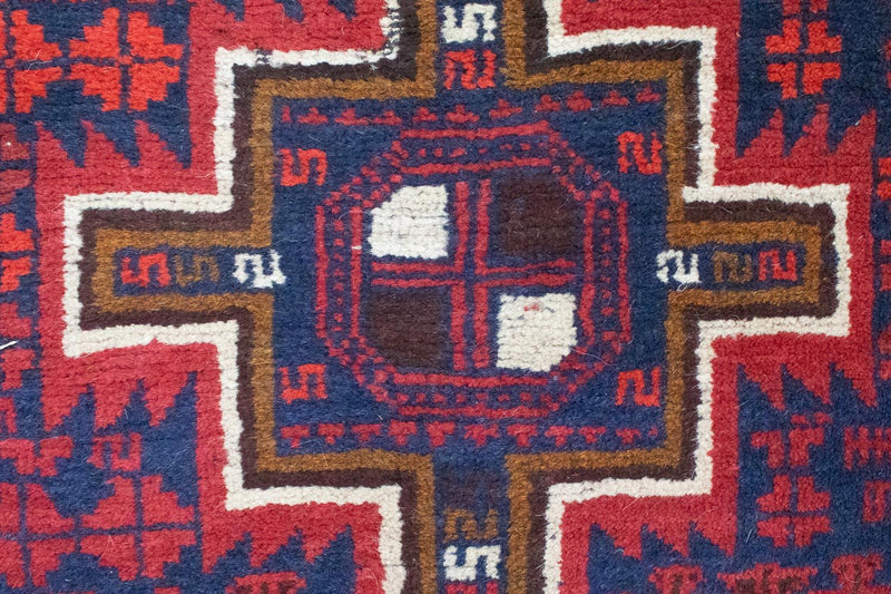 Dywan beludżycki - 124 x 76 cm - niebieski