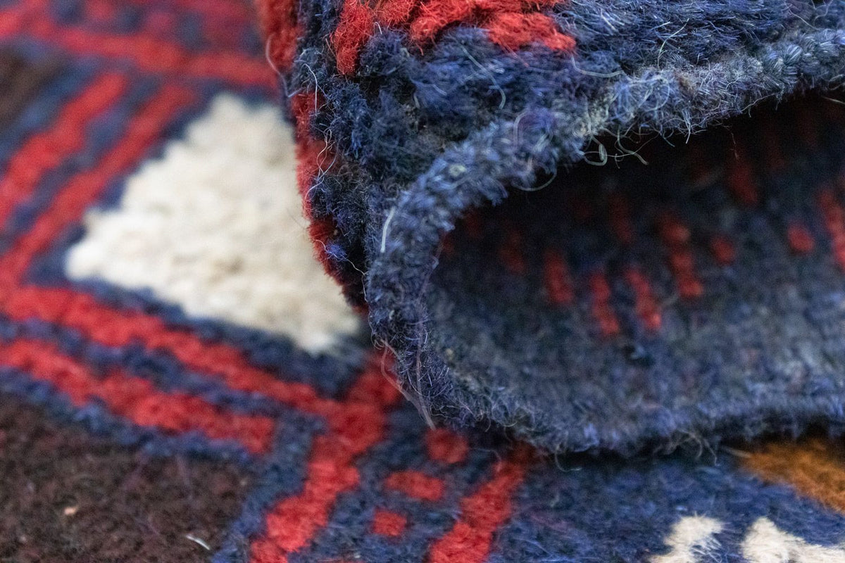 Dywan beludżycki - 124 x 76 cm - niebieski