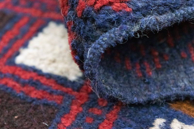 Dywan beludżycki - 124 x 76 cm - niebieski