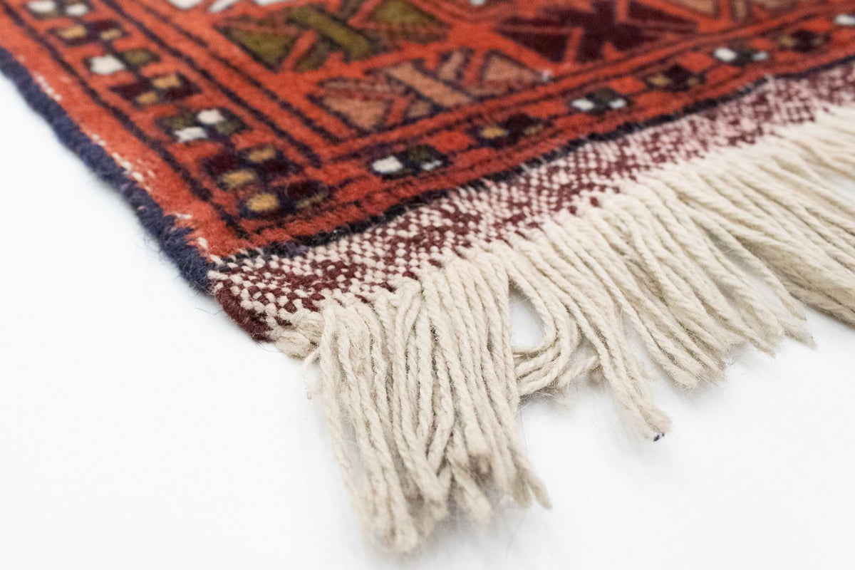 Dywan turkmeński - 160 x 125 cm - pomarańczowy