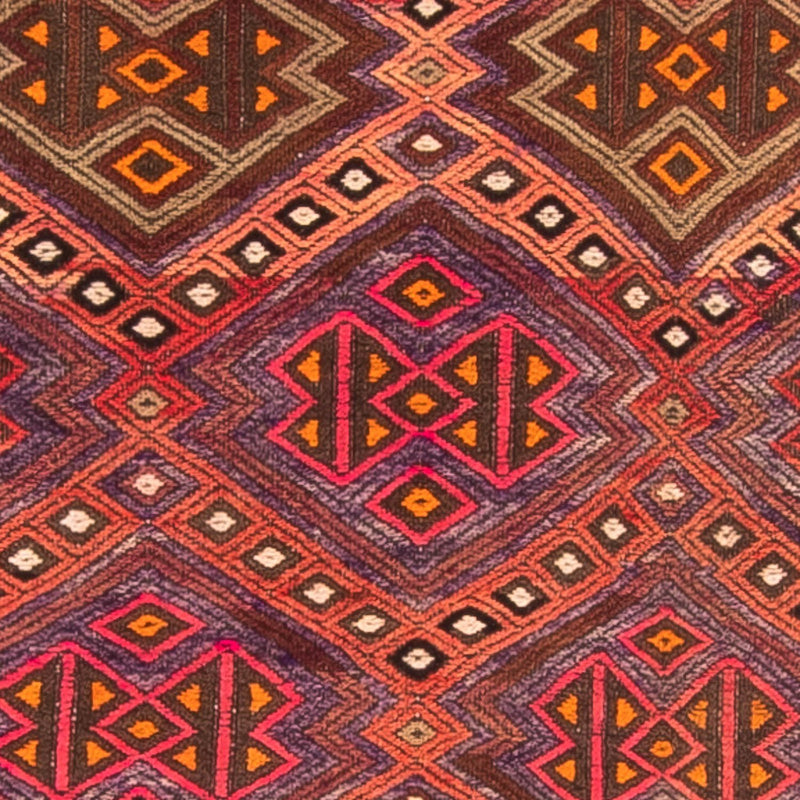 Biegacz Dywan Kelim - Stary - 380 x 70 cm - wielokolorowy