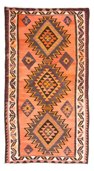 Biegacz Dywan Kelim - Stary - 265 x 140 cm - wielokolorowy