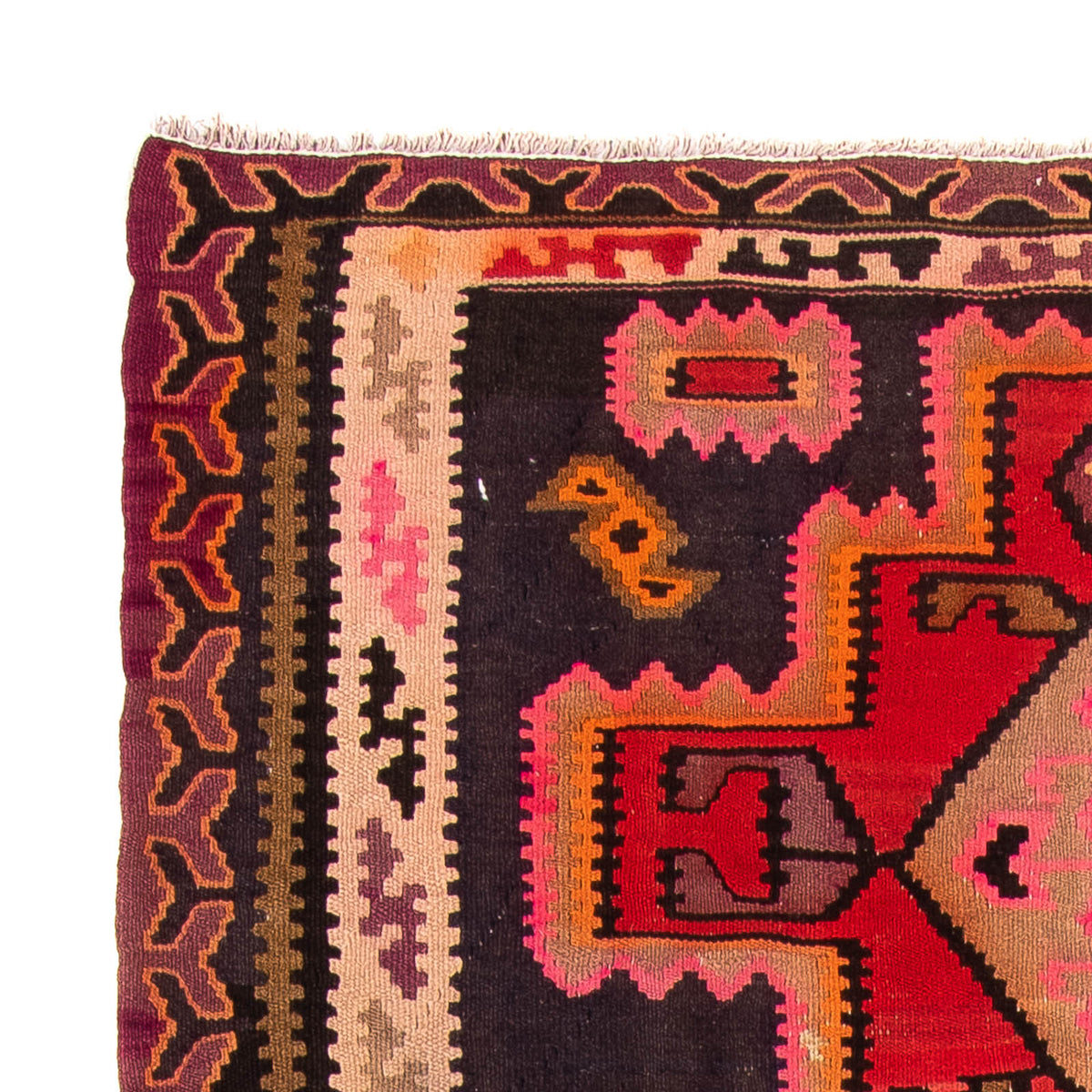 Dywan Kelim - Stary - 280 x 162 cm - wielokolorowy