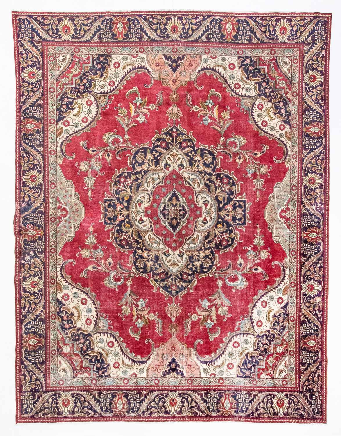 Dywan perski - Tabriz - 367 x 277 cm - czerwony
