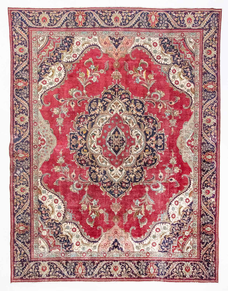 Dywan perski - Tabriz - 367 x 277 cm - czerwony
