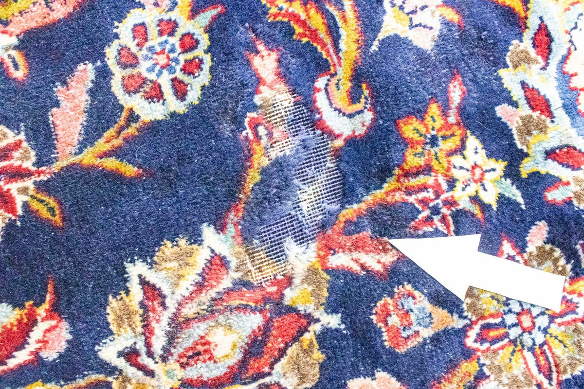 Dywan perski - Keshan - 367 x 285 cm - ciemnoniebieski