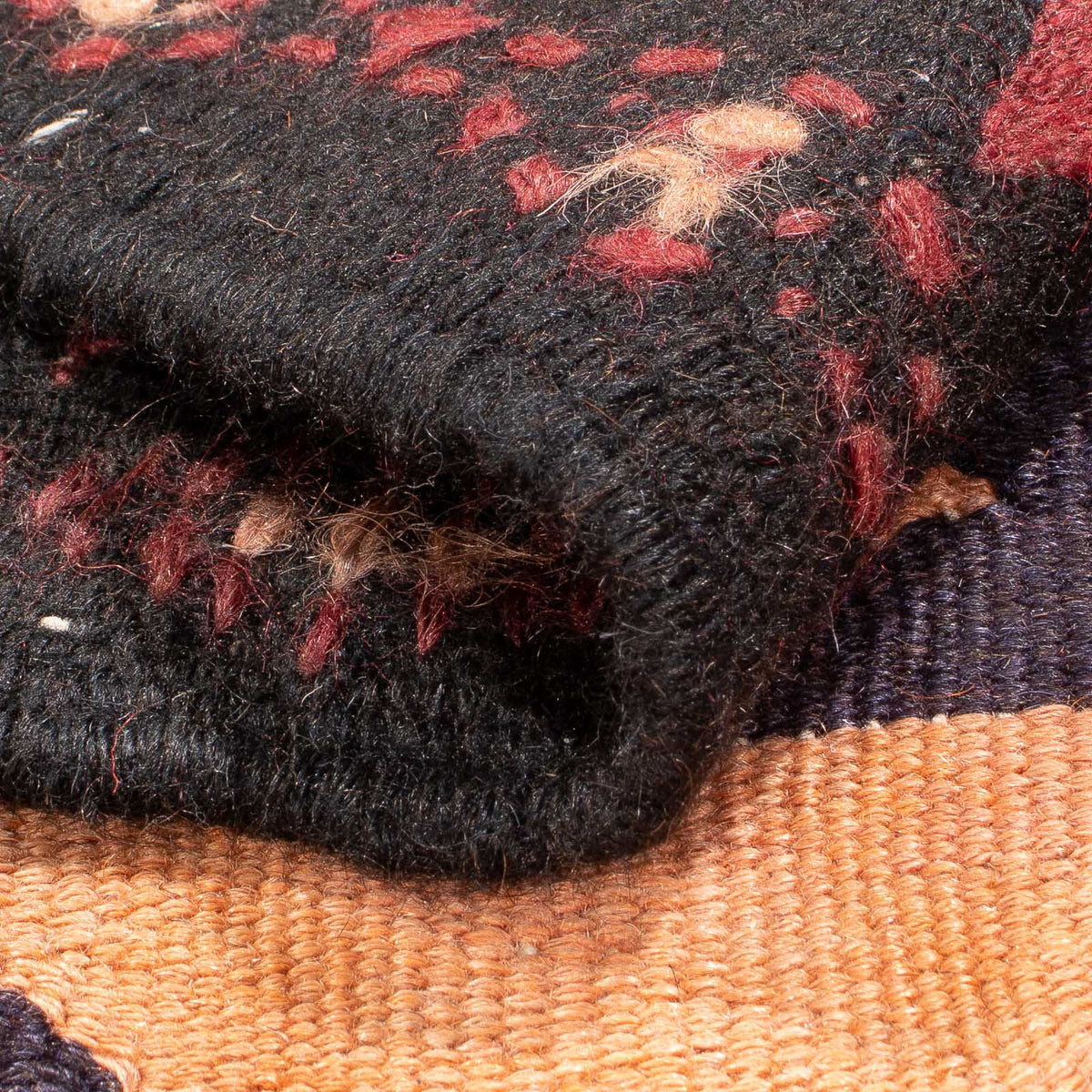 Biegacz Dywan Kelim - Stary - 435 x 150 cm - jasna czerwień