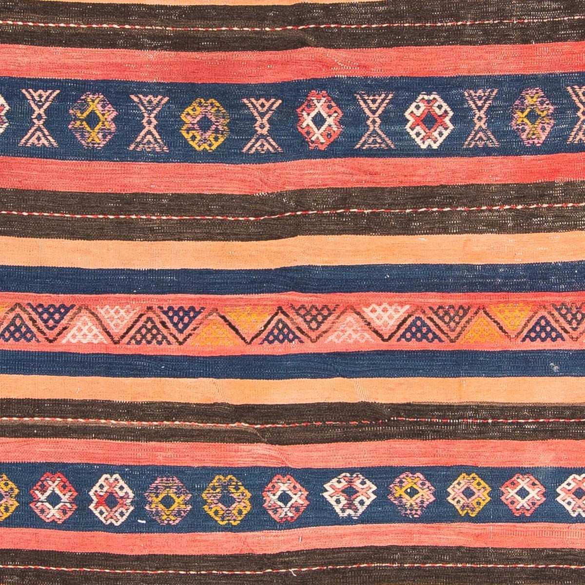 Dywan Kelim - Stary - 220 x 155 cm - wielokolorowy