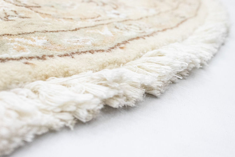 Dywan perski - Nain - Królewski okrągły  - 150 x 150 cm - beżowy