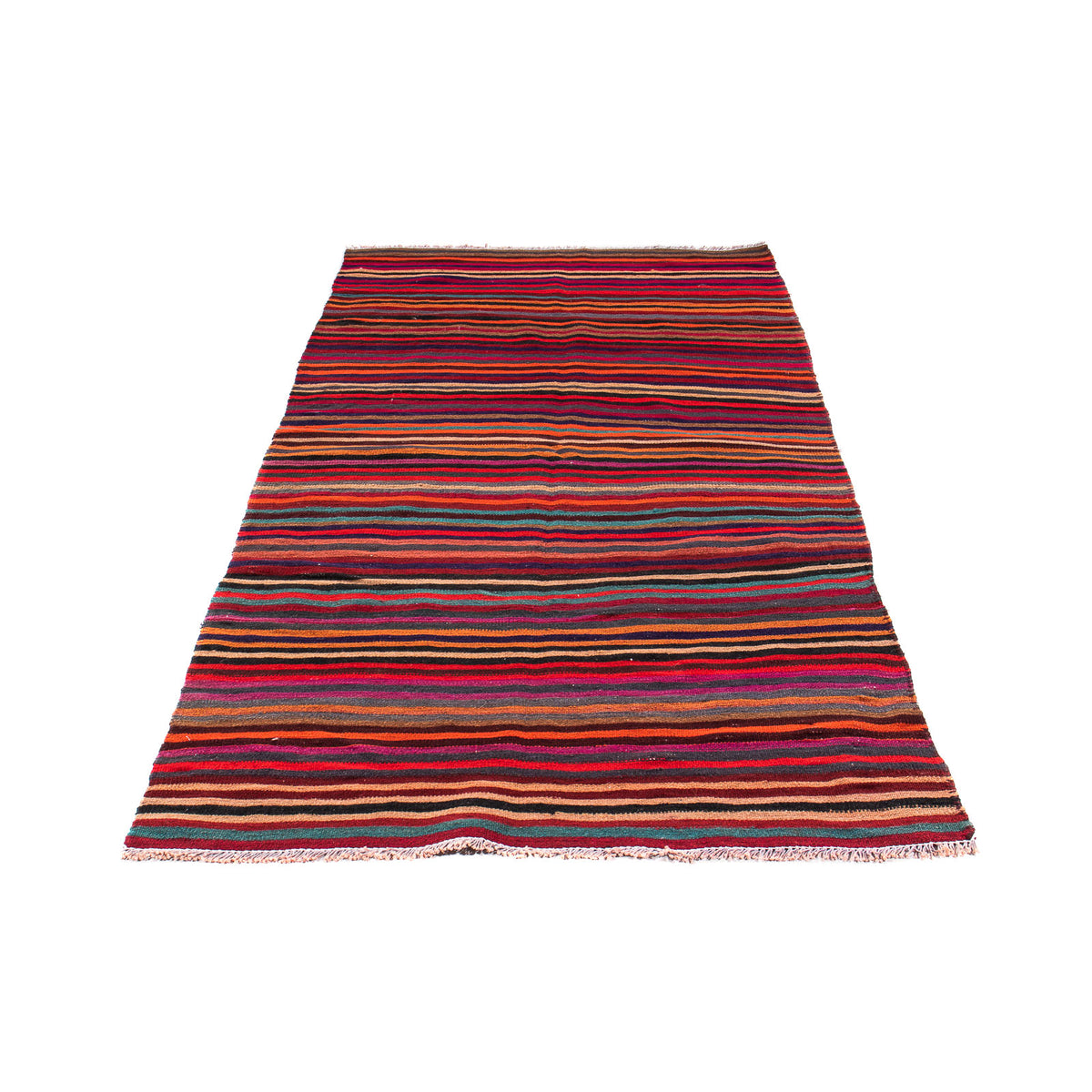 Dywan Kelim - Stary - 200 x 110 cm - wielokolorowy