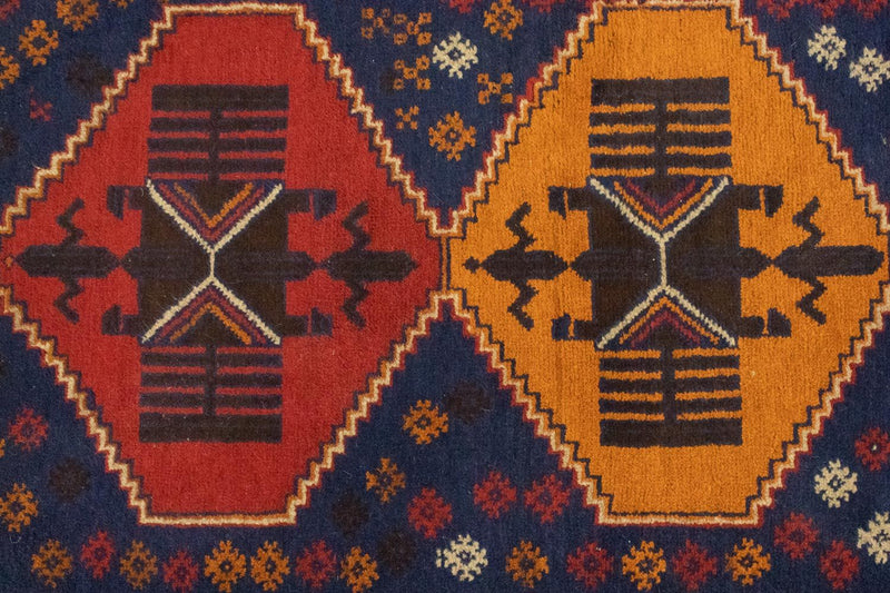 Dywan beludżycki - 145 x 83 cm - niebieski