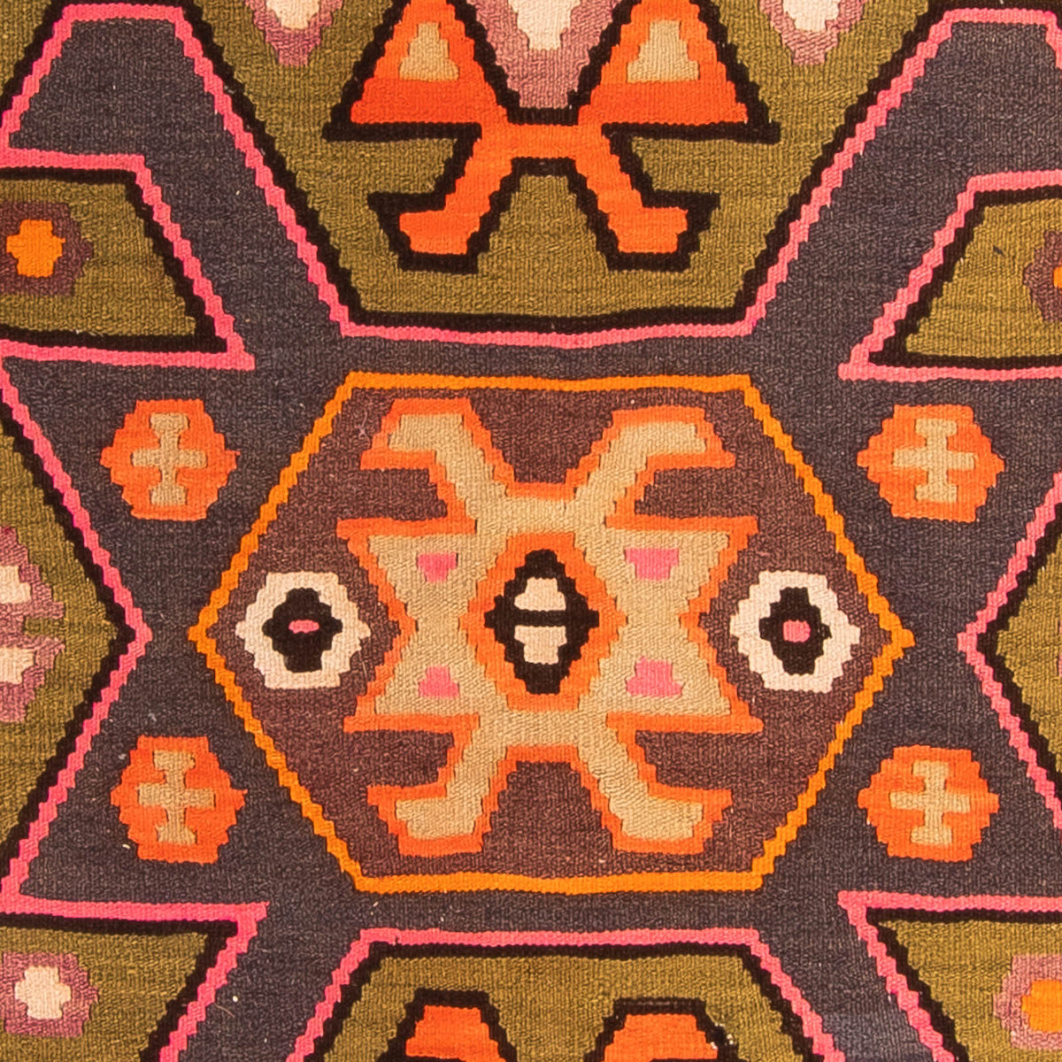 Biegacz Dywan Kelim - Stary - 305 x 145 cm - wielokolorowy