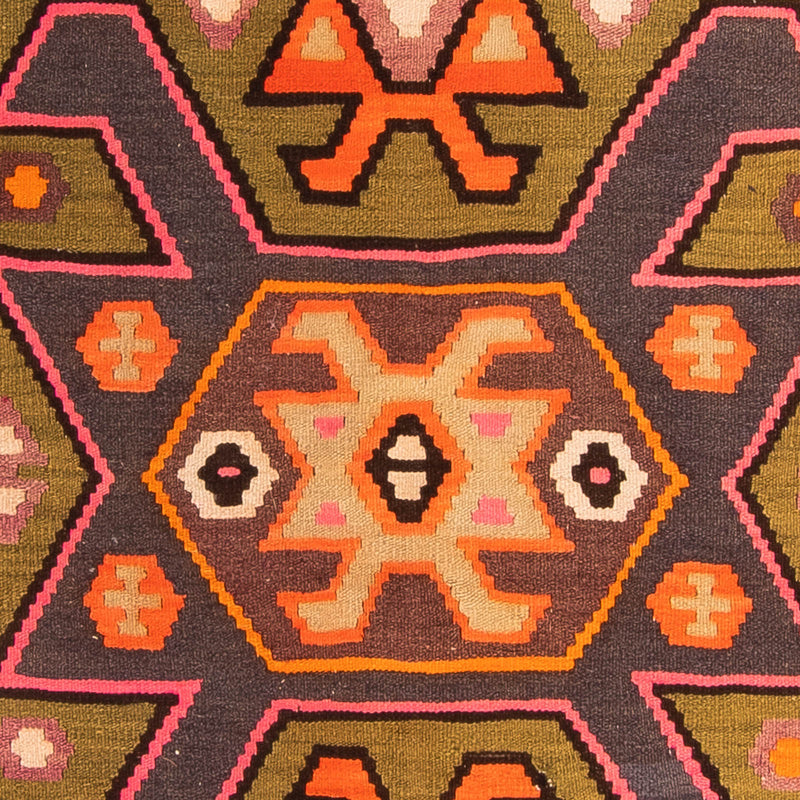 Biegacz Dywan Kelim - Stary - 305 x 145 cm - wielokolorowy