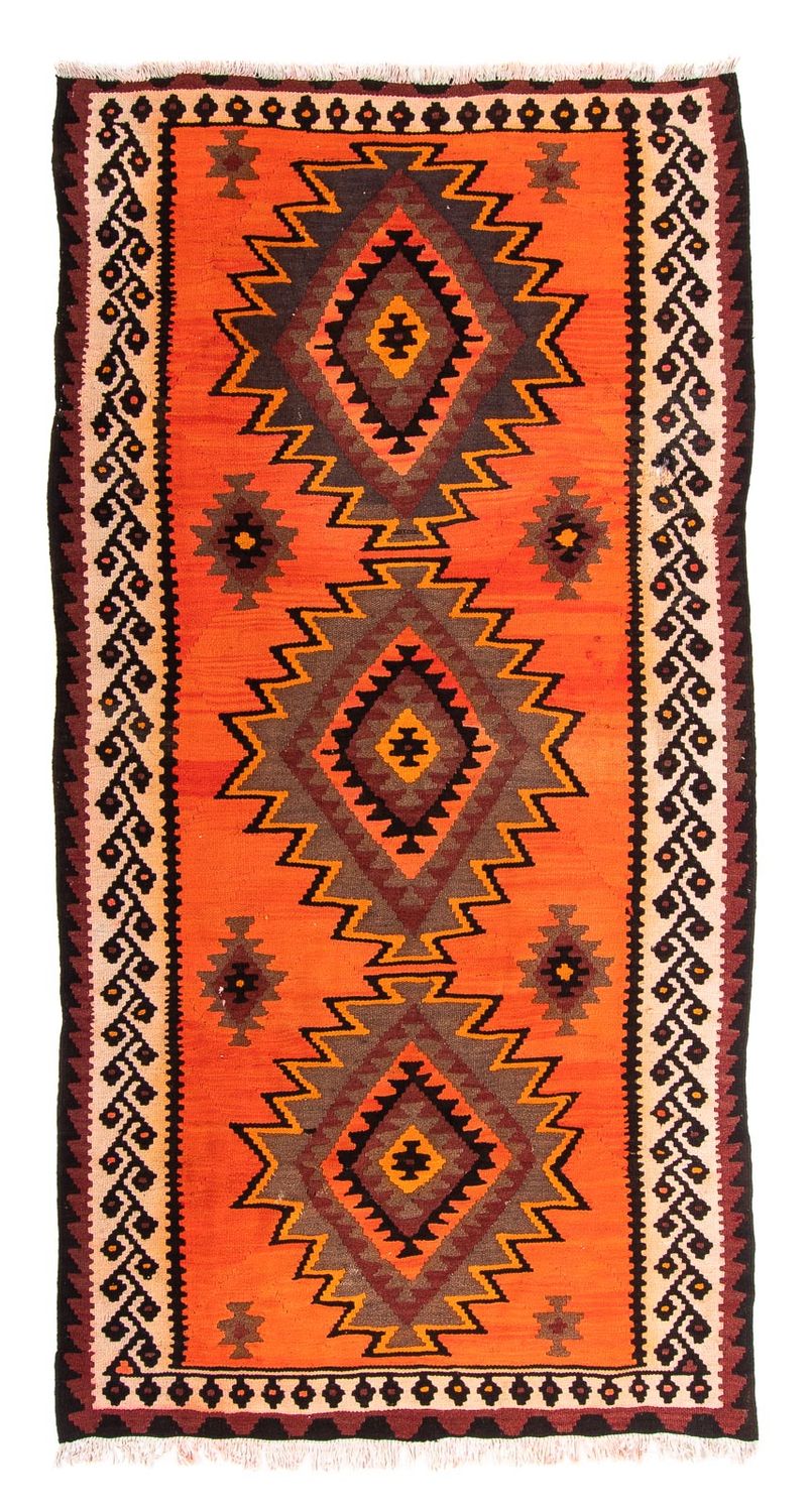 Biegacz Dywan Kelim - Stary - 265 x 145 cm - wielokolorowy