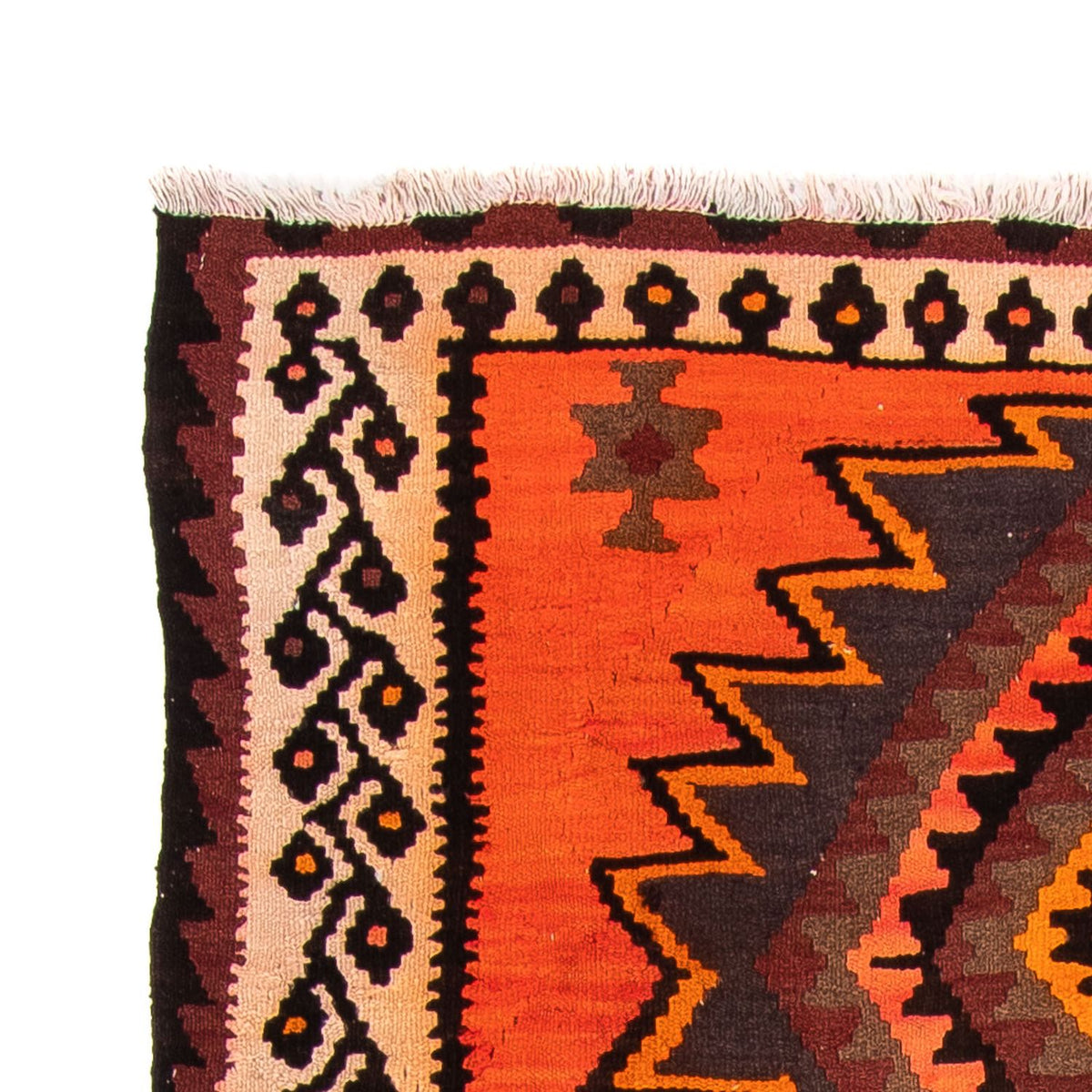 Biegacz Dywan Kelim - Stary - 265 x 145 cm - wielokolorowy