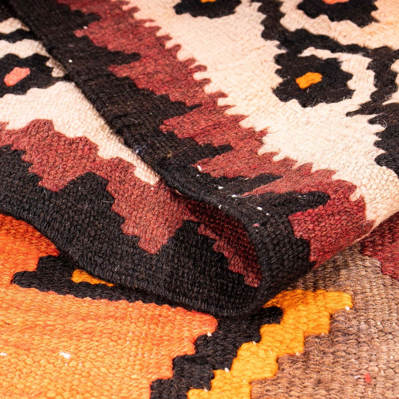 Biegacz Dywan Kelim - Stary - 265 x 145 cm - wielokolorowy