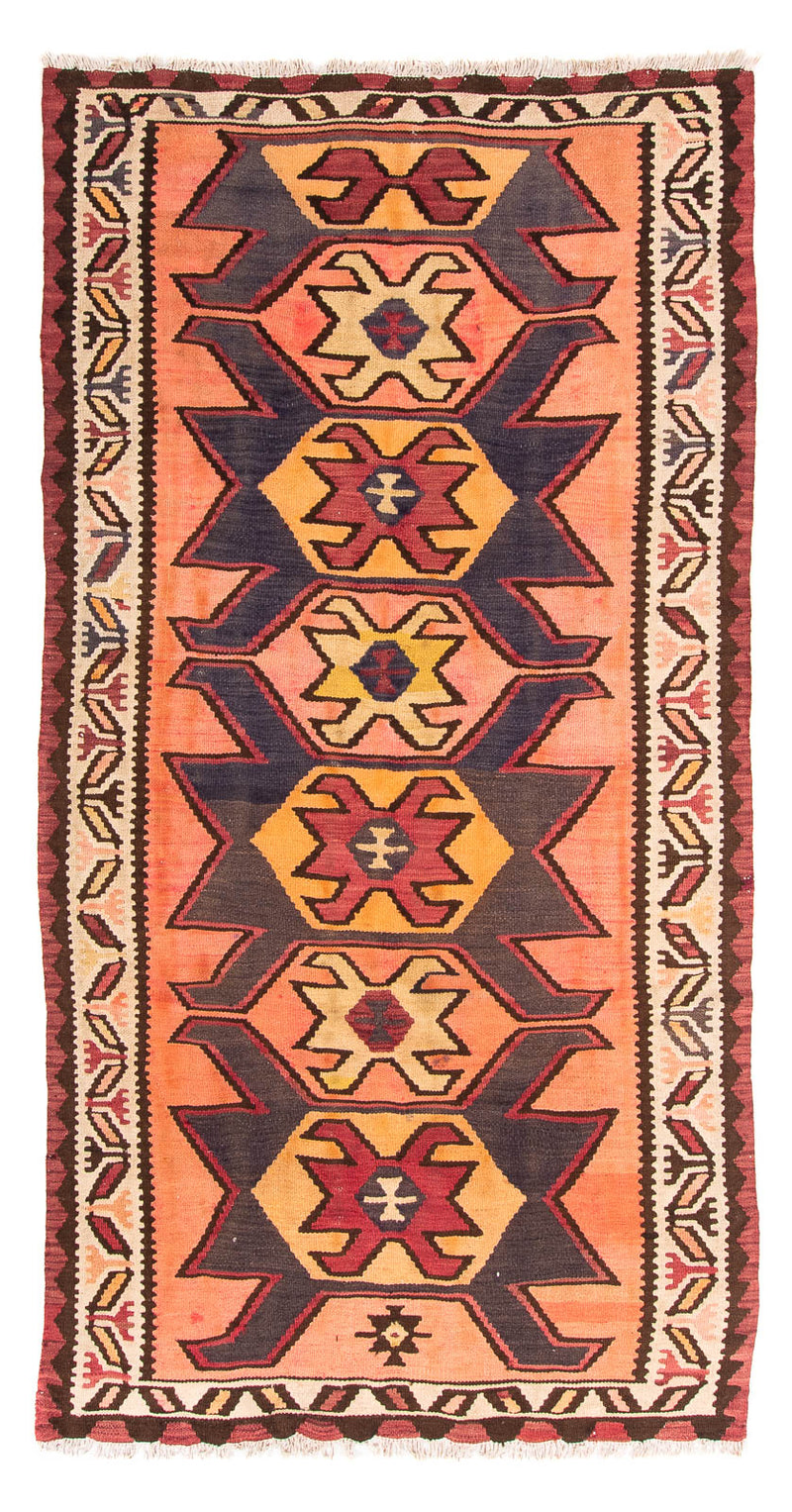 Biegacz Dywan Kelim - Stary - 265 x 140 cm - wielokolorowy