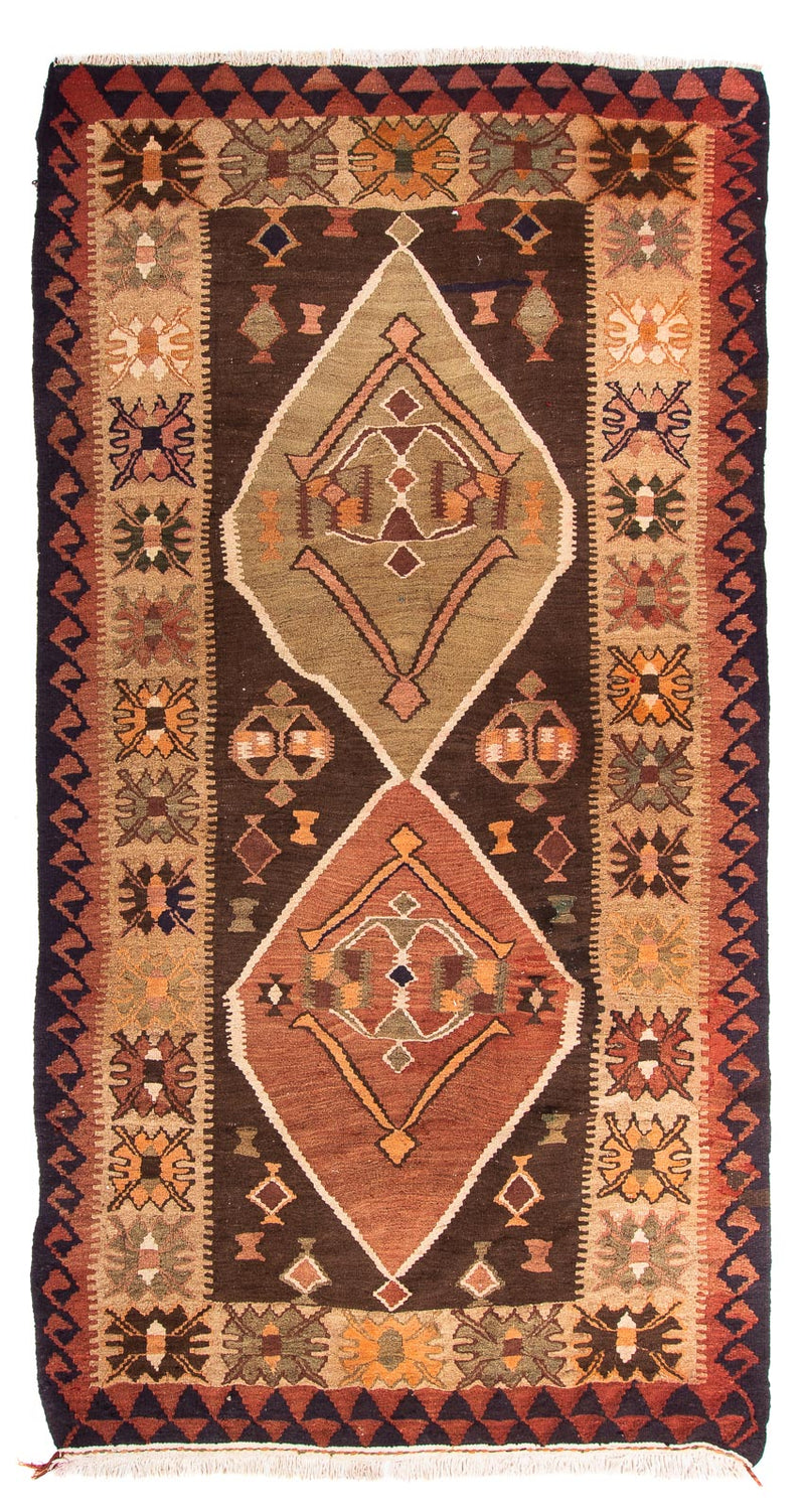Biegacz Dywan Kelim - Stary - 310 x 180 cm - wielokolorowy