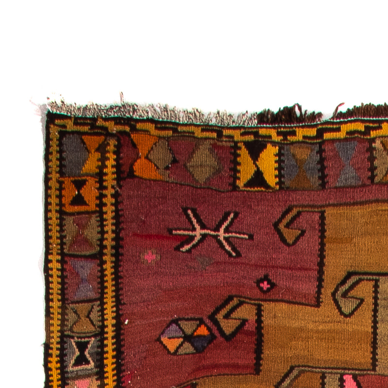 Biegacz Dywan Kelim - Stary - 375 x 130 cm - wielokolorowy