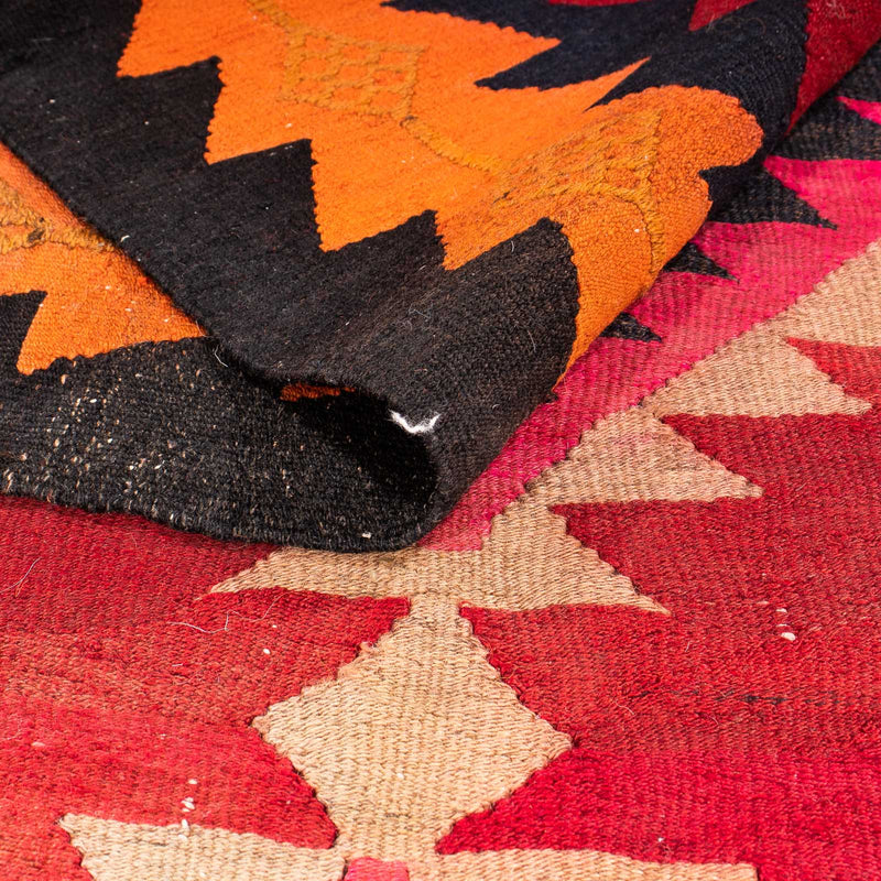 Biegacz Dywan Kelim - Stary - 360 x 160 cm - wielokolorowy