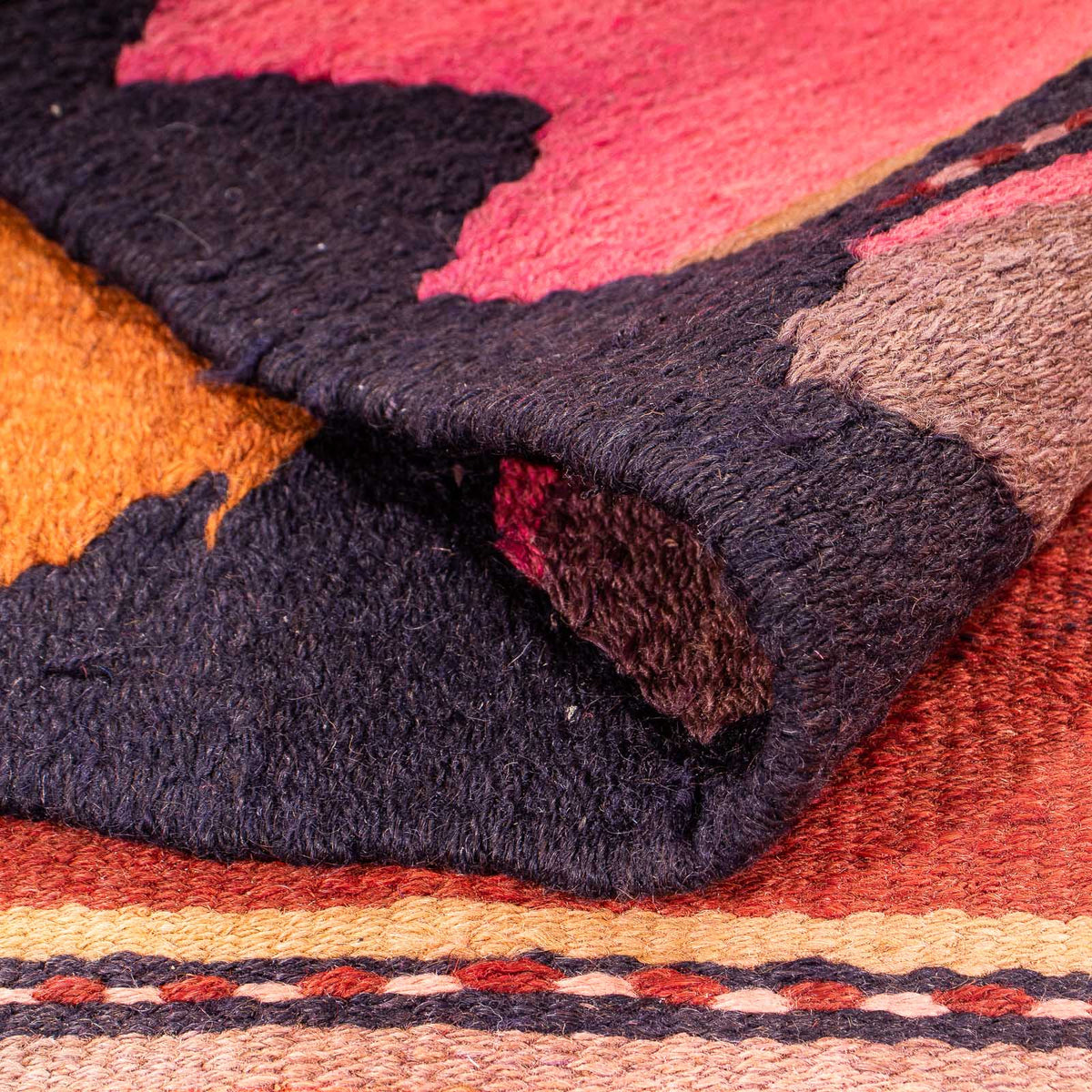 Biegacz Dywan Kelim - Stary - 290 x 155 cm - wielokolorowy