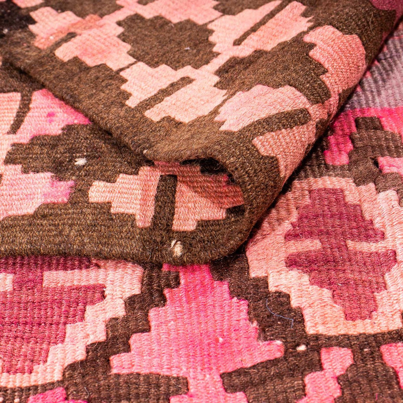 Biegacz Dywan Kelim - Stary - 390 x 178 cm - wielokolorowy