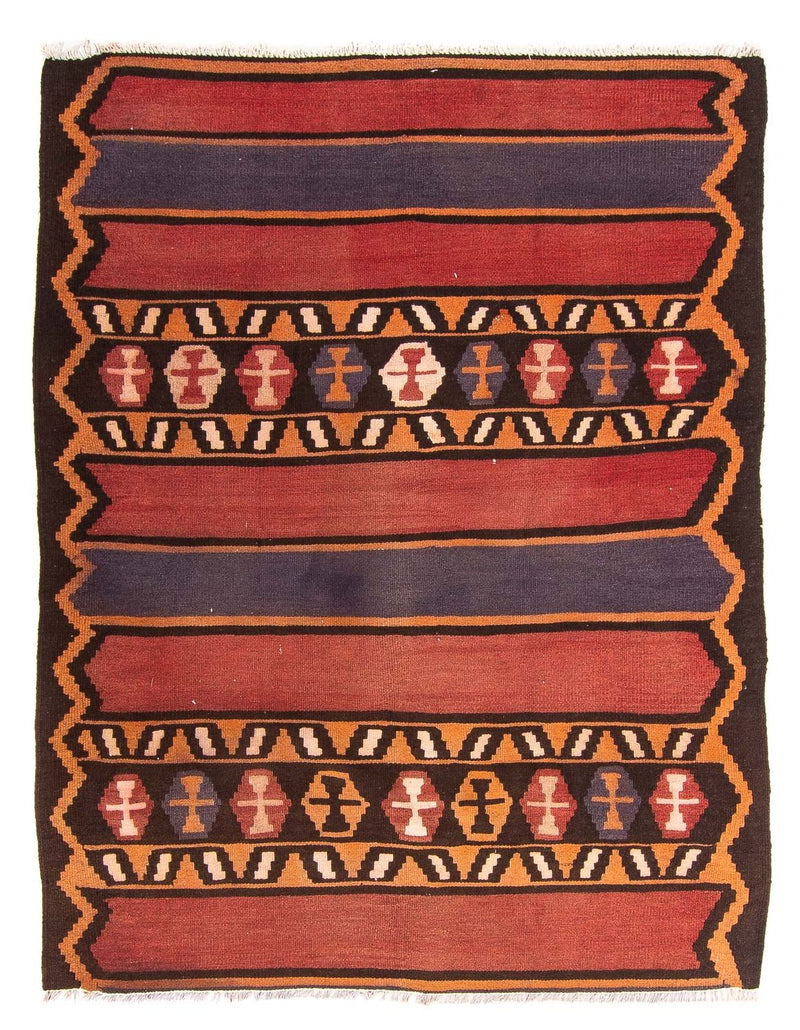 Dywan Kelim - Stary - 180 x 140 cm - wielokolorowy