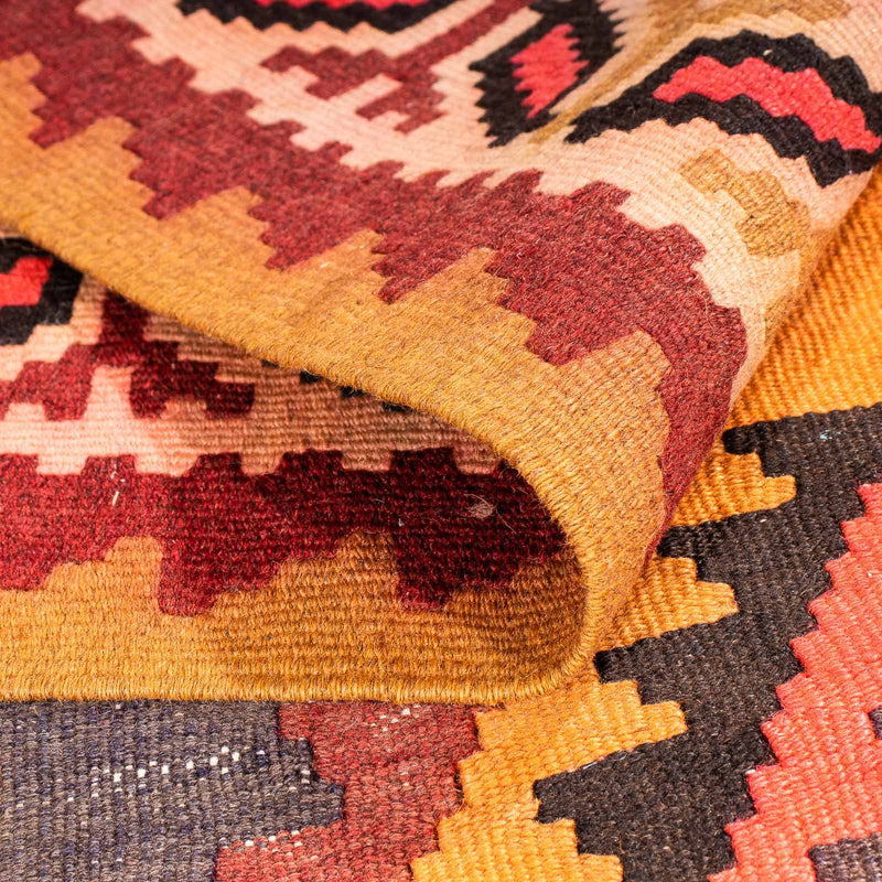 Biegacz Dywan Kelim - Stary - 290 x 150 cm - wielokolorowy