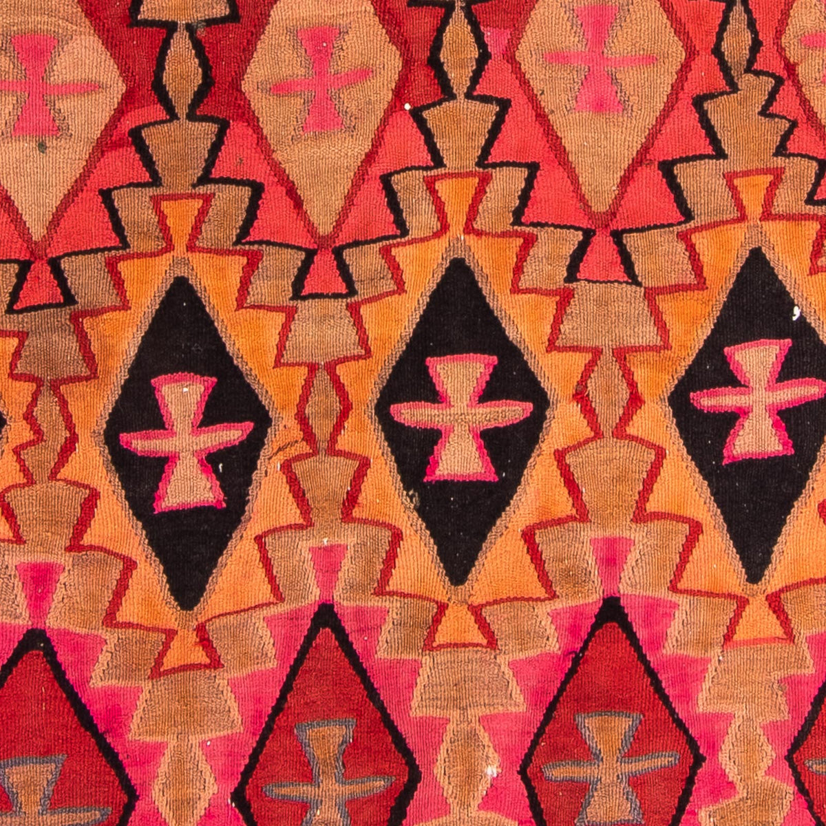 Biegacz Dywan Kelim - Stary - 308 x 145 cm - wielokolorowy