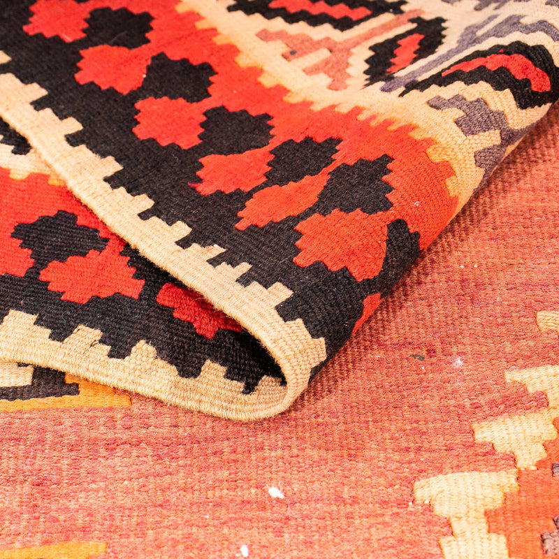 Biegacz Dywan Kelim - Stary - 300 x 150 cm - wielokolorowy