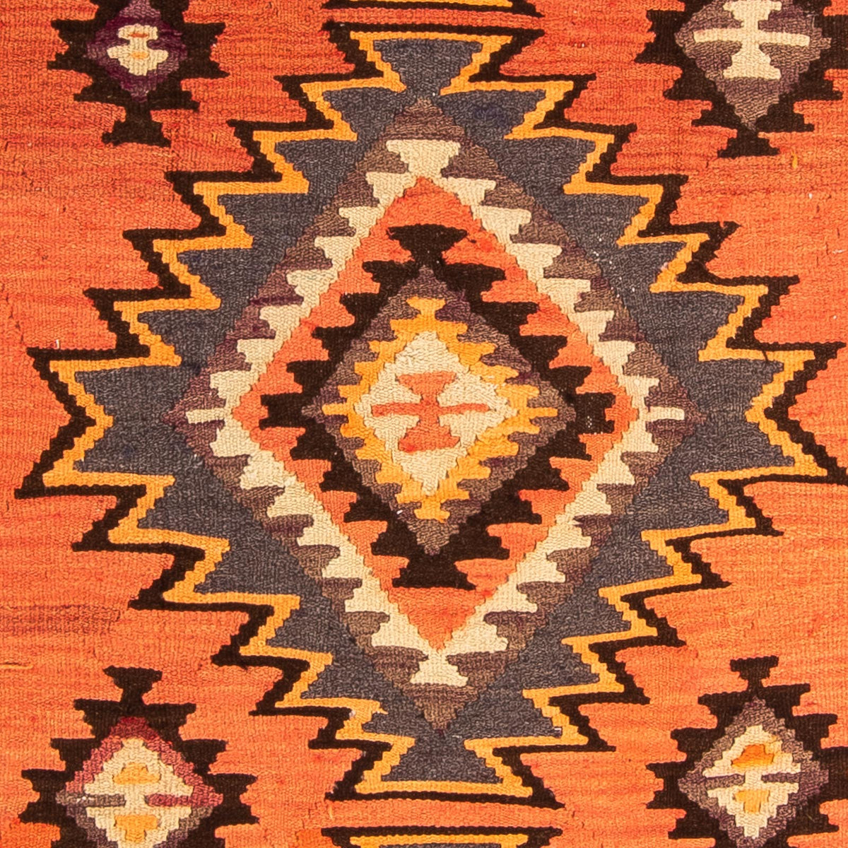 Dywan Kelim - Stary - 260 x 130 cm - wielokolorowy