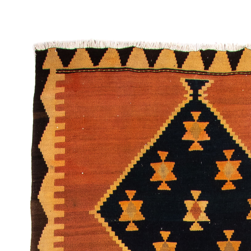 Biegacz Dywan Kelim - Stary - 375 x 124 cm - wielokolorowy