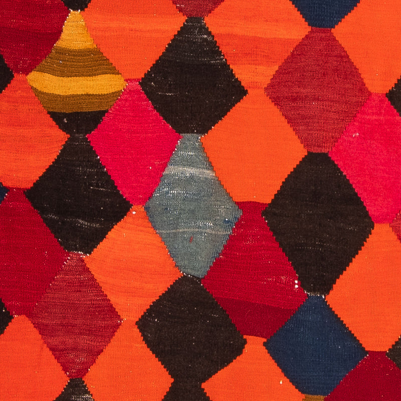 Biegacz Dywan Kelim - Stary - 320 x 145 cm - wielokolorowy